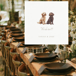 Benutzerdefinierte 2-Hunde-Wedding-Tücher Serviette