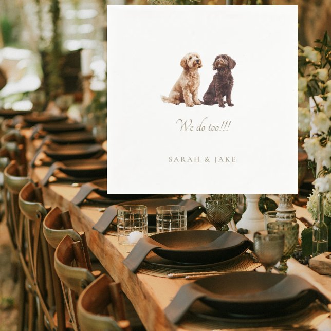 Benutzerdefinierte 2-Hunde-Wedding-Tücher  Serviette (Von Creator hochgeladen)
