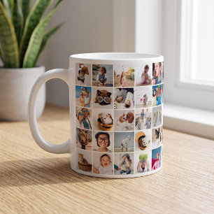 Benutzerdefinierte 30 Fotos Moderne Familie und Ha Kaffeetasse