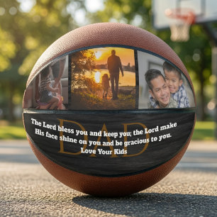 Benutzerdefinierte 3-Foto-Collage Basketball mit B