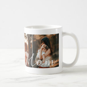 Benutzerdefinierte 3-Foto-Collage Beste Mama Perso Kaffeetasse