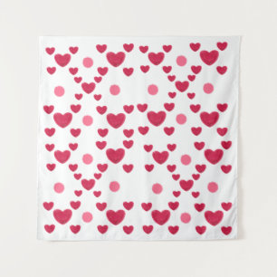 Benutzerdefinierte 3D-Jelly-Hearts und Punkte Süße Wandteppich