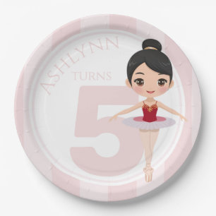 Benutzerdefinierte 3D Süße Rote Ballerina für Mädc Pappteller
