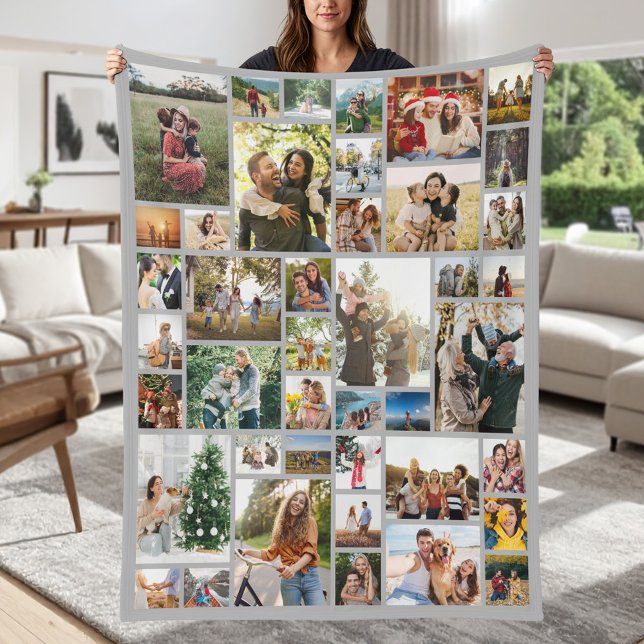 Benutzerdefinierte 42-Foto-Collage Fleecedecke (Von Creator hochgeladen)