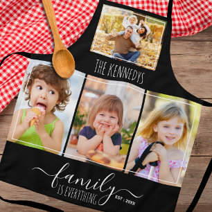 Benutzerdefinierte 4-Foto-Collage-Familienzitat un Schürze