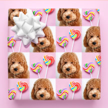Benutzerdefinierte 4-Foto-Collage-Geschenkpapier i