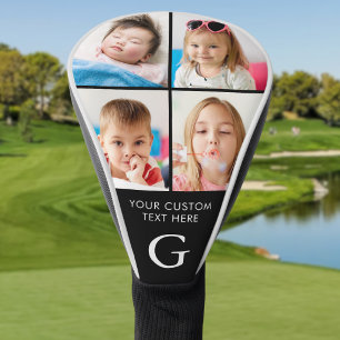 Benutzerdefinierte 4-Foto-Collage monogrammierte G Golf Headcover