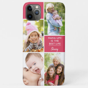 Benutzerdefinierte 4-Foto-Oma Das Leben ist das be Case-Mate iPhone Hülle