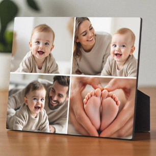 Benutzerdefinierte 4er-Fotocollage Süßes Baby Fotoplatte