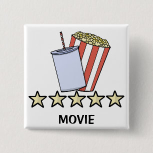 Benutzerdefinierte 5-Sterne-Filmkritik Popcorn-Get Button