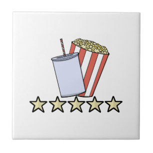 Benutzerdefinierte 5-Sterne-Filmkritik Popcorn Get Fliese