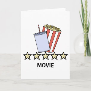 Benutzerdefinierte 5-Sterne-Filmkritik Popcorn-Get Karte