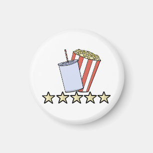 Benutzerdefinierte 5-Sterne-Filmkritik Popcorn-Get Magnet