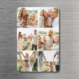 Benutzerdefinierte 6-Foto-Collage modern und schli Magnet