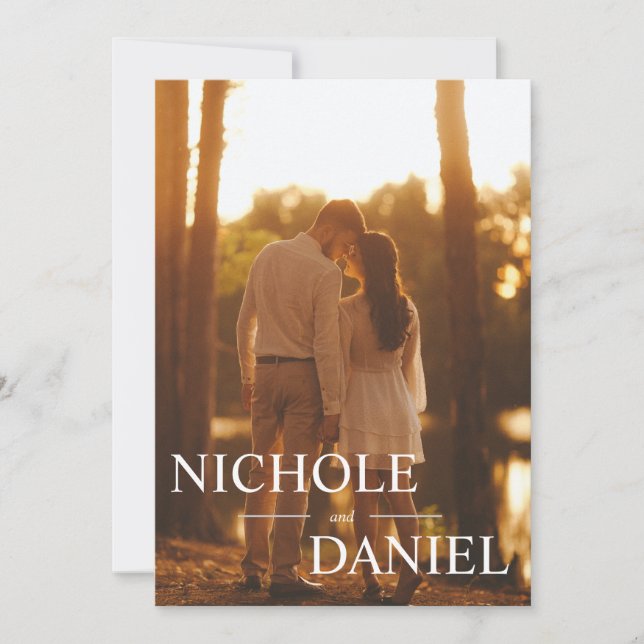 Benutzerdefinierte 6-Foto-TrendWedding Save the Da Einladung (Vorderseite)