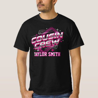 Benutzerdefinierte 80er Synthwave Chrome Cousin Cr T-Shirt