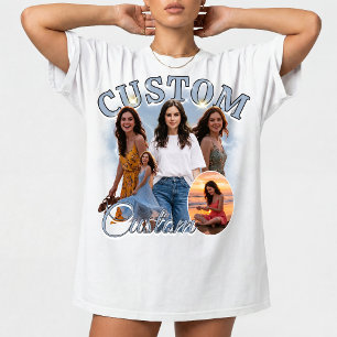 Benutzerdefinierte 90er Bootleg-Rap-Fotocollage, 9 T-Shirt