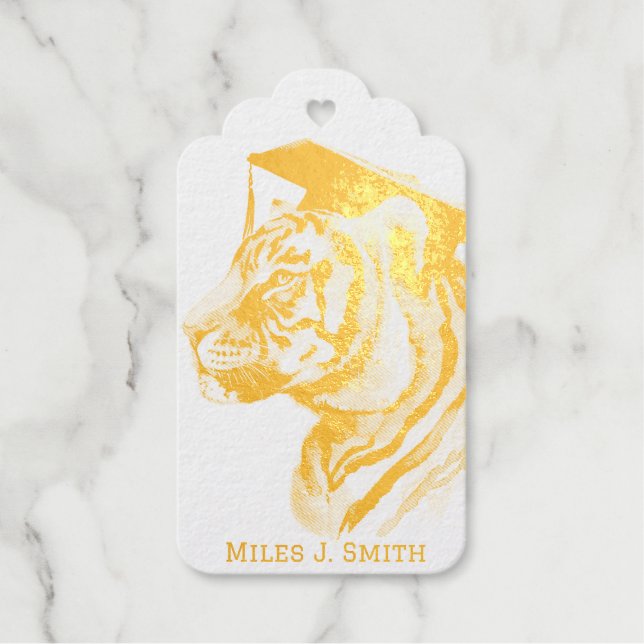 Benutzerdefinierte Abschluss-Foil-Vorzugstriche Geschenkanhänger (Vorderseite)