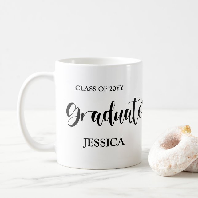 Benutzerdefinierte Abschlussfeier    Kaffeetasse (Mit Donut)