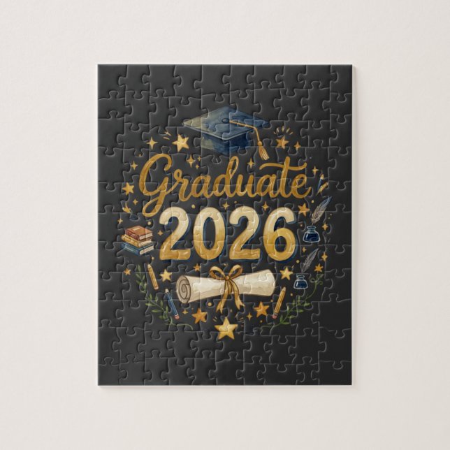 Benutzerdefinierte Abschlussklasse 2026 Personalis Puzzle (Vertikal)