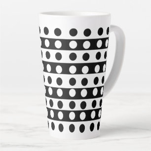Benutzerdefinierte abstrakte schwarze und weiße kü milchtasse