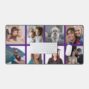 Benutzerdefinierte acht Foto Tiefe Lila Grenze Per Schreibtischunterlage