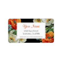 Benutzerdefinierte Adresse Elegante Mohn Kornblume