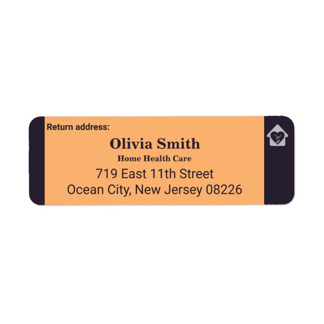 Benutzerdefinierte Adresse und Logo-Rückgabezeiche (Vorne)