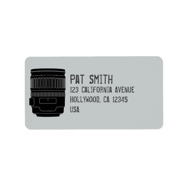 Benutzerdefinierte Adressenmarken für Fotografen Adressaufkleber (Vorne)