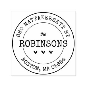 Benutzerdefinierte Adressherzen Permastempel