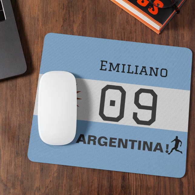 Benutzerdefinierte Albiceleste Sonnenflagge Athlet Mousepad (Von Creator hochgeladen)