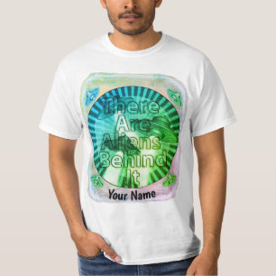 Benutzerdefinierte Aliens dahinter T-Shirt