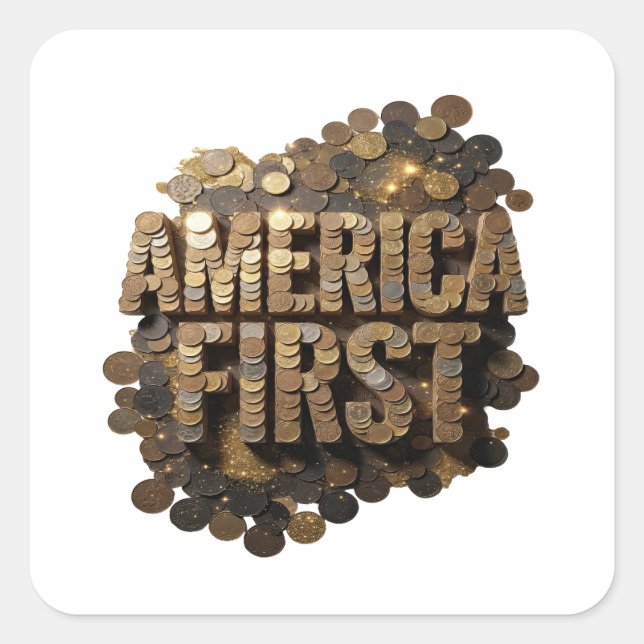 Benutzerdefinierte AMERICA FIRST Aufkleber Kunst (Vorderseite)