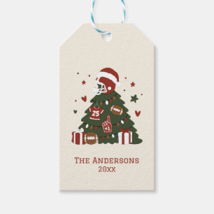 Benutzerdefinierte American Football Weihnachten Geschenkanhänger