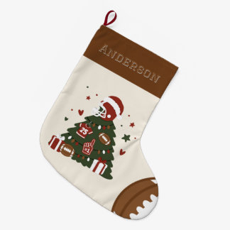Benutzerdefinierte American Football Weihnachten Großer Weihnachtsstrumpf
