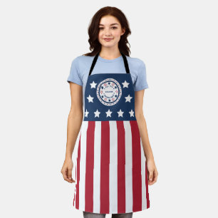 Benutzerdefinierte Amerika 250. 4. Juli Patriotisc Schürze