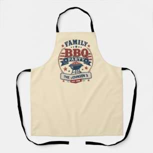 Benutzerdefinierte amerikanische Familien-BBQ-Part Schürze