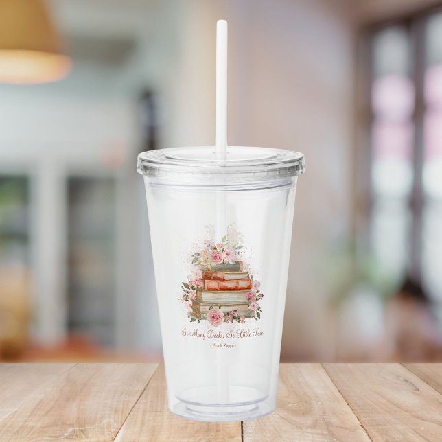 Benutzerdefinierte Angebotsbücher und Vintage Rosa Acryltrinkbecher (In situ)