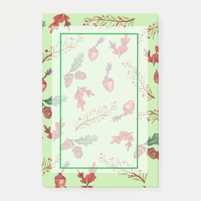 Benutzerdefinierte Anmerkungen zum Herbstmuster Post-it Klebezettel (Vorderseite)