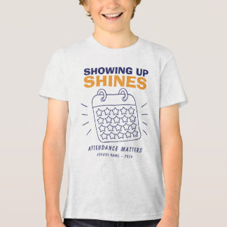 Benutzerdefinierte Anwesenheit Leuchtet Schule Tri-Blend Shirt