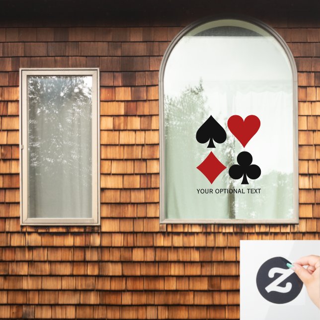 Benutzerdefinierte Anzug der Textkarte Fensteraufkleber (Fenster Zuhause)