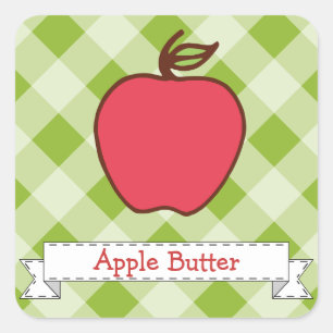 Benutzerdefinierte Apfel-Aufkleber Quadratischer Aufkleber