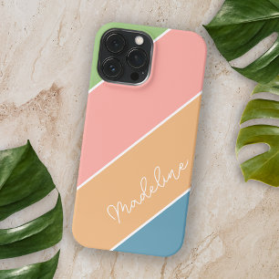 Benutzerdefinierte Apfelgrün-Rosa-Korallen-Orange- Case-Mate iPhone Hülle