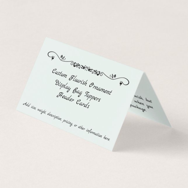 Benutzerdefinierte Aqua-Geblüht Zierkopfkarten (Vorderseite)