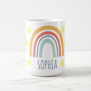 Benutzerdefinierte Aquarell-Launische-Boho-Regenbo Kaffeetasse