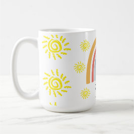 Benutzerdefinierte Aquarell-Launische-Boho-Regenbo Kaffeetasse