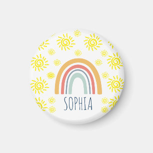 Benutzerdefinierte Aquarell-Launische-Boho-Regenbo Magnet