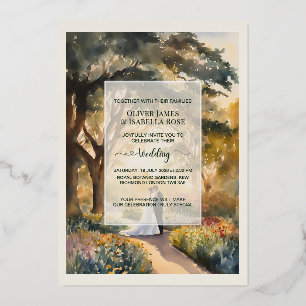Benutzerdefinierte Aquarell Royal Botanic Gardens Folieneinladung