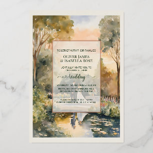 Benutzerdefinierte Aquarell Royal Botanic Gardens Folieneinladung