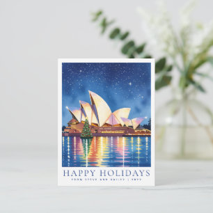 Benutzerdefinierte Aquarell-Weihnachten Australien Postkarte